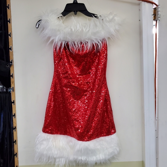 Women Christmas Costume Dress Fur Size S - Picture 4 of 5